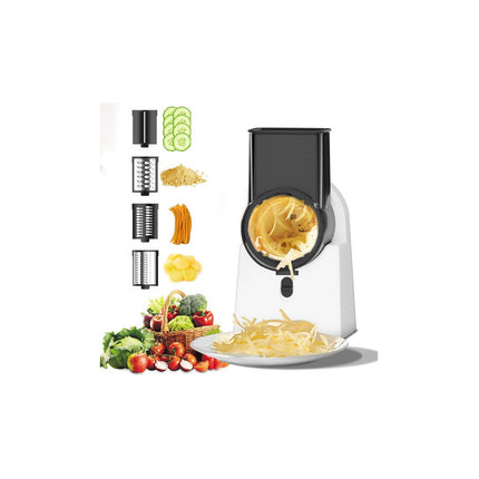 Rallador Electrico Con 6 Cuchillas Intercambiables  Mly-868 Blanco