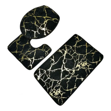 Set De Alfombras Y Cortina De Baño 4pcs