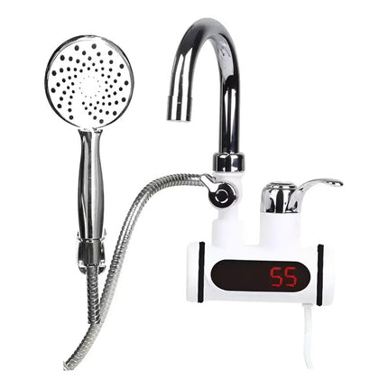Calentador De Agua Con Duchero Completo, Ducha Y Grifo Blanco 1 W