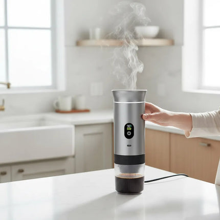 Cafetera Portatil Espresso 3 En 1 Para Capsulas Gris