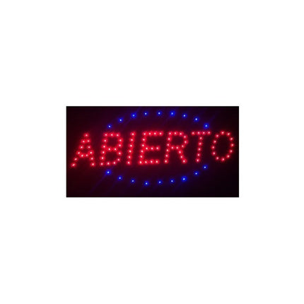 Cartel Luminoso Led Abierto 220 Volt Local Comercial Super  N/a