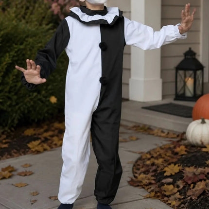 Disfraz Payaso Terrifier Para Niños Completo Negro Y Blanco Xl