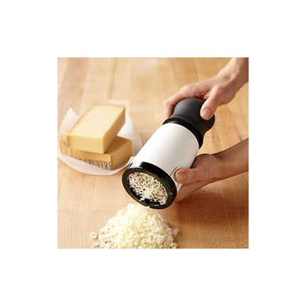 Rallador Queso Manual Giratorio Tipo Molino  Blanco Y Negro