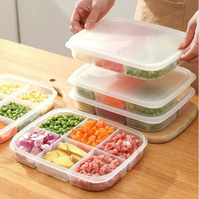 Recipiente Plastico Con Tapa Y Separaciones Chw03356 Transparente