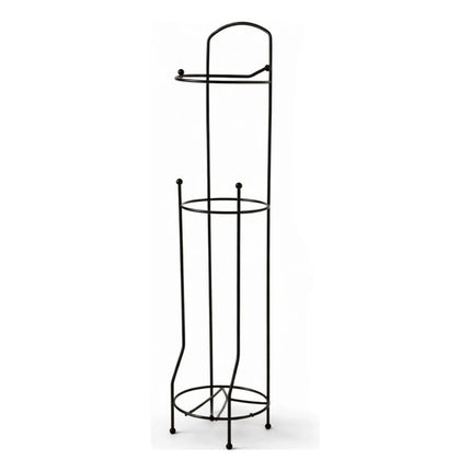 Soporte Porta Rollos De Papel Higiénico 65x15cm. Negro Negro