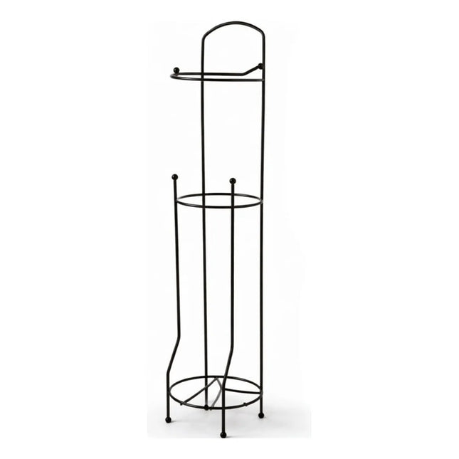 Soporte Porta Rollos De Papel Higiénico 65x15cm. Negro Negro