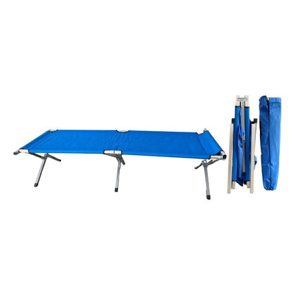 Catre De Aluminio Plegable Azul 181x62x43cm Azul