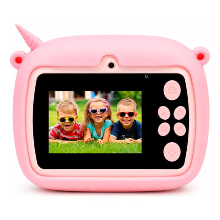 Camara De Fotos Dual Instantanea Infantil Varios Diseños Rosa Chicle