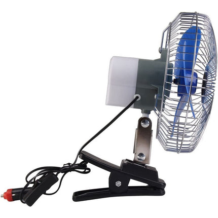 Ventilador 12v Oscilante Cabina Auto Camioneta Pinza V40 Azul