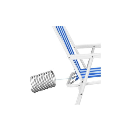 Silla Plegable De Playa  Rayada Colores  50 X 46 X 76 Cm Azul