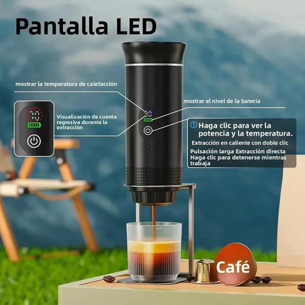 Cafetera Portatil Espresso 3 En 1 Para Capsulas Gris