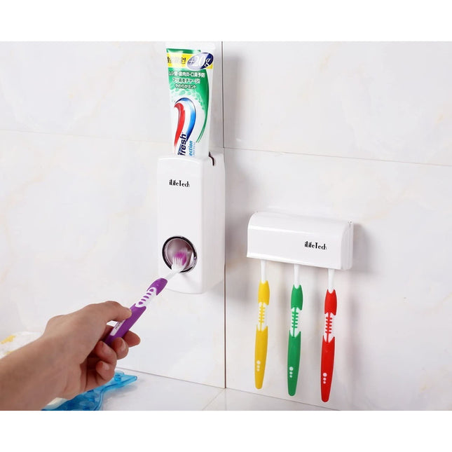 Dispensador Automatico Pasta Dental Y  Porta Cepillo