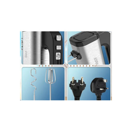 Batidora Electrico De Mano  Winning Star St-5536 Plateado