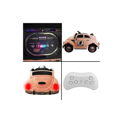 Auto A Batería Control Remoto Usb Luz Música Escarabajo V