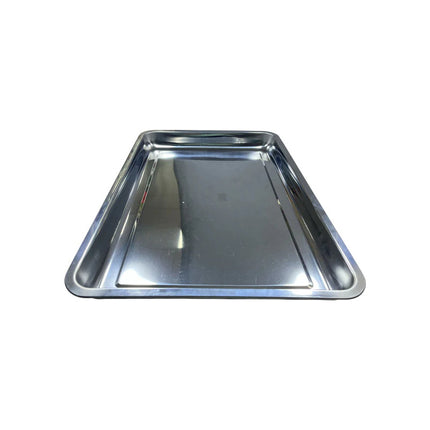 Asadera Hierro Inoxidable  60x40 Chata Plateado