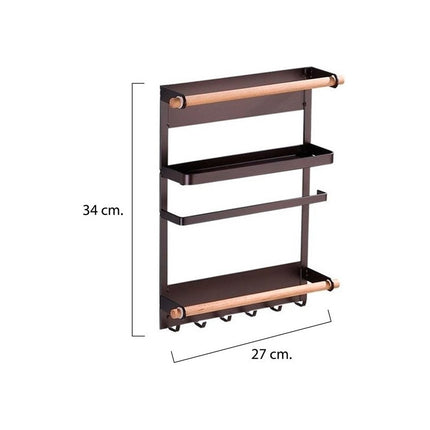 Estante Organizador Magnetico Multiuso P/cocina Acero Inox