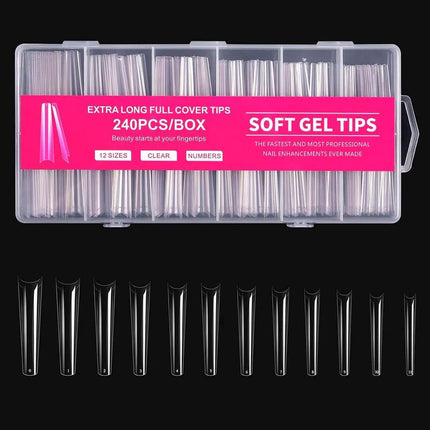 Set Uñas Postizas 240 Pcs + Pestañas Flúo 6 Pares Belleza Flúor