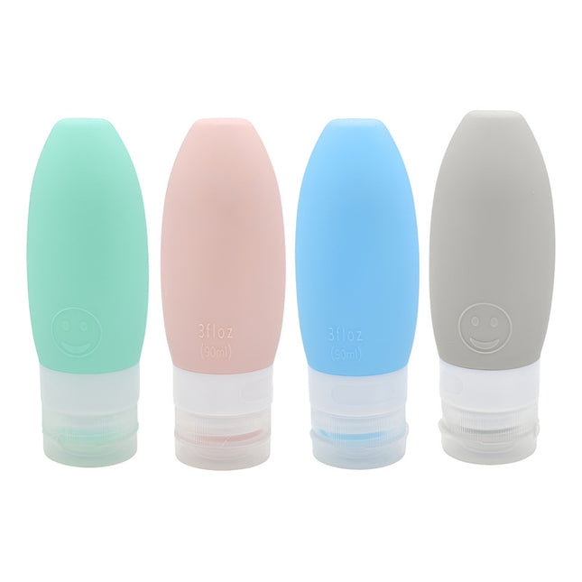 Recipientes De Silicona Para Viaje 90ml X4 Unidades Varios