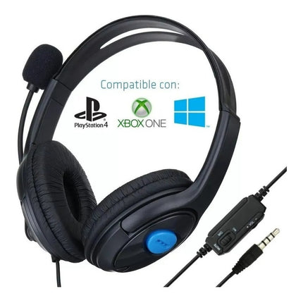 Auriculares Con Microfono Compatible Para  Ps4 Xbox One Pc