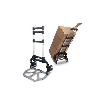 Carro De Mano Carrito Plegable De Carga Aluminio Hasta 80kg