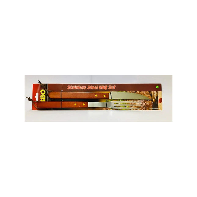 Set Asador X 2 Cuchilla Y Tenedor