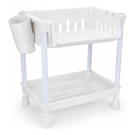 Organizador Multiuso De Plástico Dos Niveles Chw03162/3 Blanco