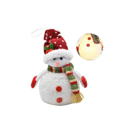Adorno De Navidad Muñeco De Nieve Con Luz Ccm00101 Blanco