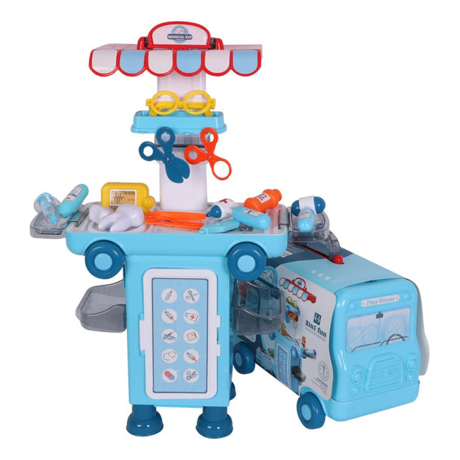 Set De Doctor Infantil - Autobús 36 Pcs  Celeste