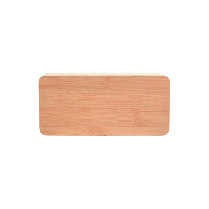 Reloj Digital Bloque De Madera Lh-4649 Marrón Claro