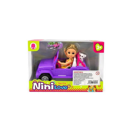 Muñeca En  Auto Con Mascota Ty372847b C