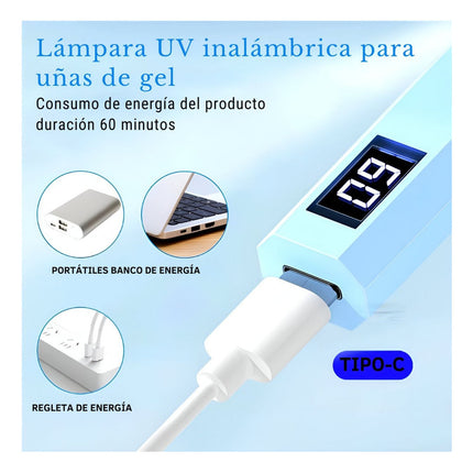 Mini Lampara Uv De Uñas Portátil Para Gel V