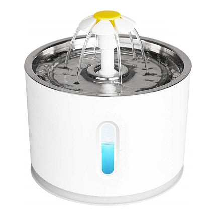 Bebedero Fuente Dispensador Agua Para Mascotas Recargable Us Blanco