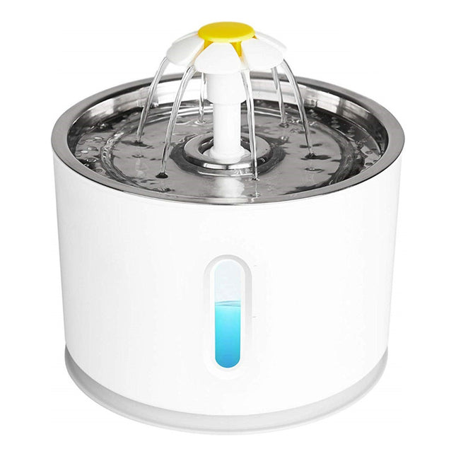 Bebedero Fuente Dispensador Agua Para Mascotas Recargable Us Blanco