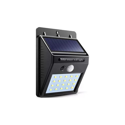 Foco Exterior Solar Led Con Sensor De Movimiento Negro Negro