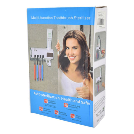 Dispensador De Pasta Dental Esterilizador De Cepillos Blanco