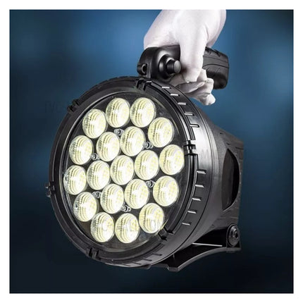 Foco Largo Alcance Alta Potencia Recargable Reflector Linter Negro Blanco