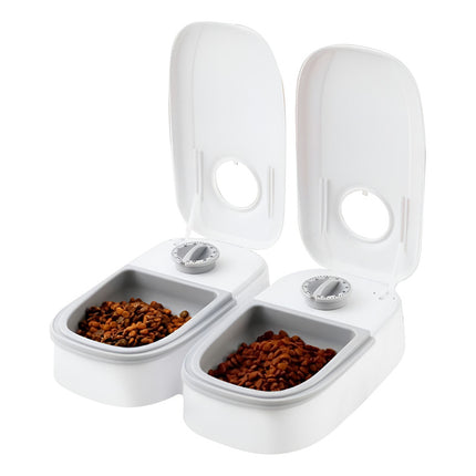 Dispensador Con Timer Para Mascotas 700 Ml Blanco