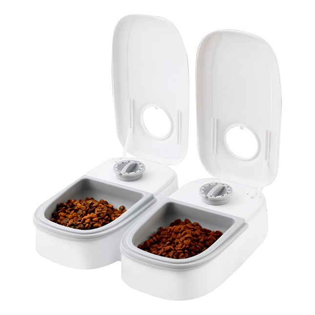 Dispensador Con Timer Para Mascotas 700 Ml Blanco