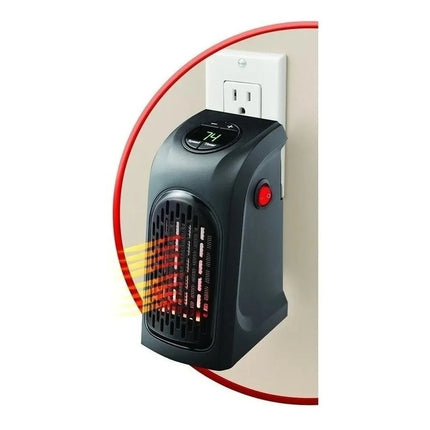 Calefactor Mini 220v Potencia 400w 15°-32° Mide 10,5x8x16cm Negro