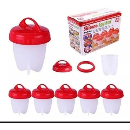 Hervidor De Huevos En Silicona Egg Boil X 6 Unidades Rojo