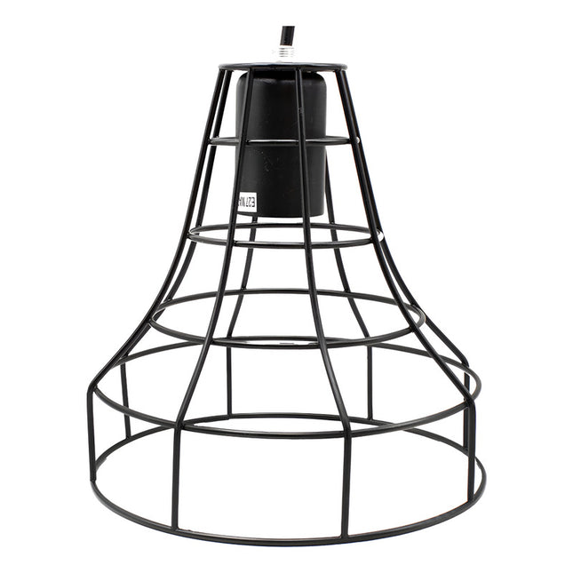 Lampara Colgar Vintage Jaula Metalica Negra Lh2316 X
