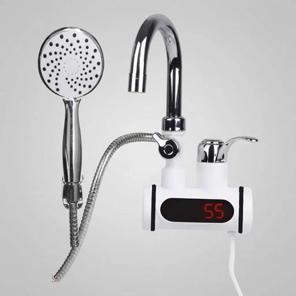 Calentador De Agua Con Duchero Completo, Ducha Y Grifo Blanco 1 W
