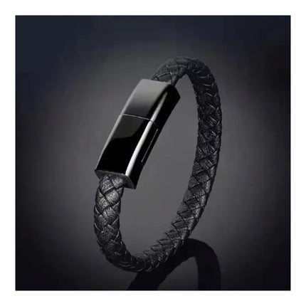 Pulsera De Cable Usb Tipo C De Carga Rápida Portátil Negro