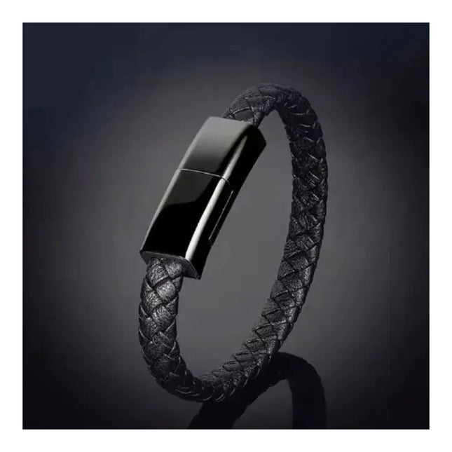 Pulsera De Cable Usb Tipo C De Carga Rápida Portátil Negro