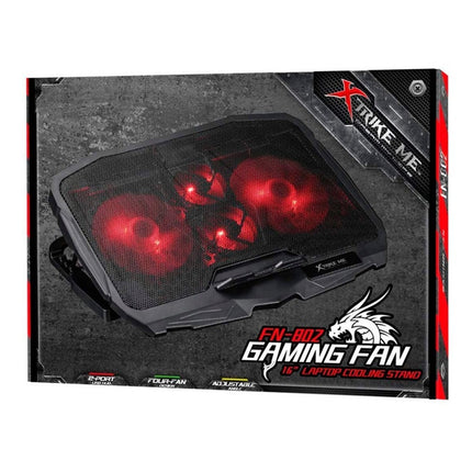 Bandeja Ventilador Cooler Xtrike Me Gamer Fn-802 Iluminado  Negro