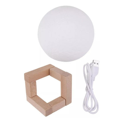 Lampara Luna 3d Velador Grande 13cm