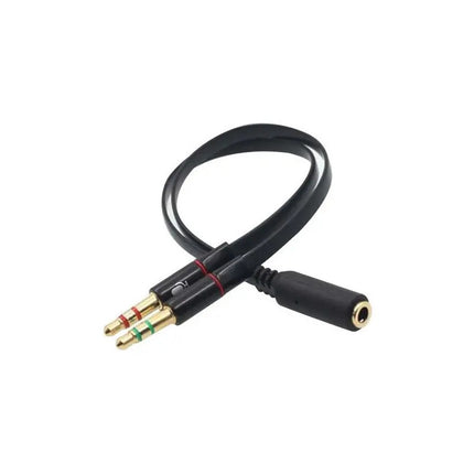 Cable Adaptador Divisor Audio 2 Plug A 1 Jack 3.5 Mm Combo