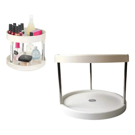Organizador Multiuso Tipo Bandeja Repisa 2 Niveles Blanco Blanco
