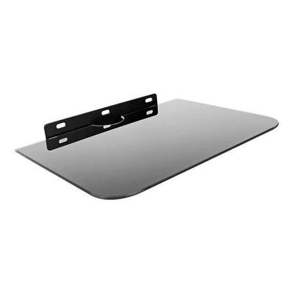 Soporte Canalera, Decodificador, Consola, Dvd Vidrio Negro