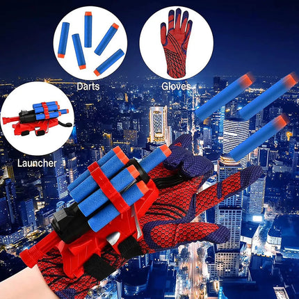 Guante Lanzador De Dardos Modelo Araña Azul